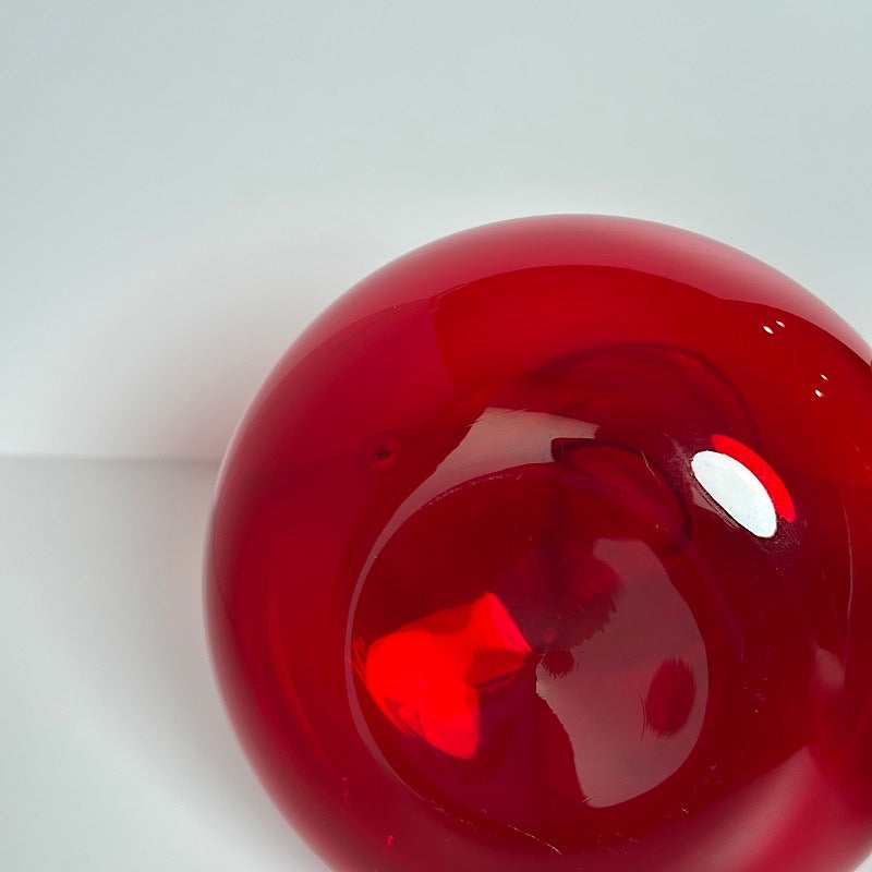 Red Art Glass Vase - Cadmium Glow