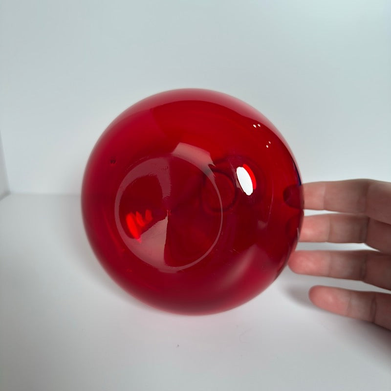 Red Art Glass Vase - Cadmium Glow