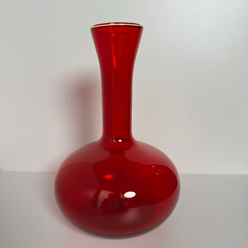 Red Art Glass Vase - Cadmium Glow