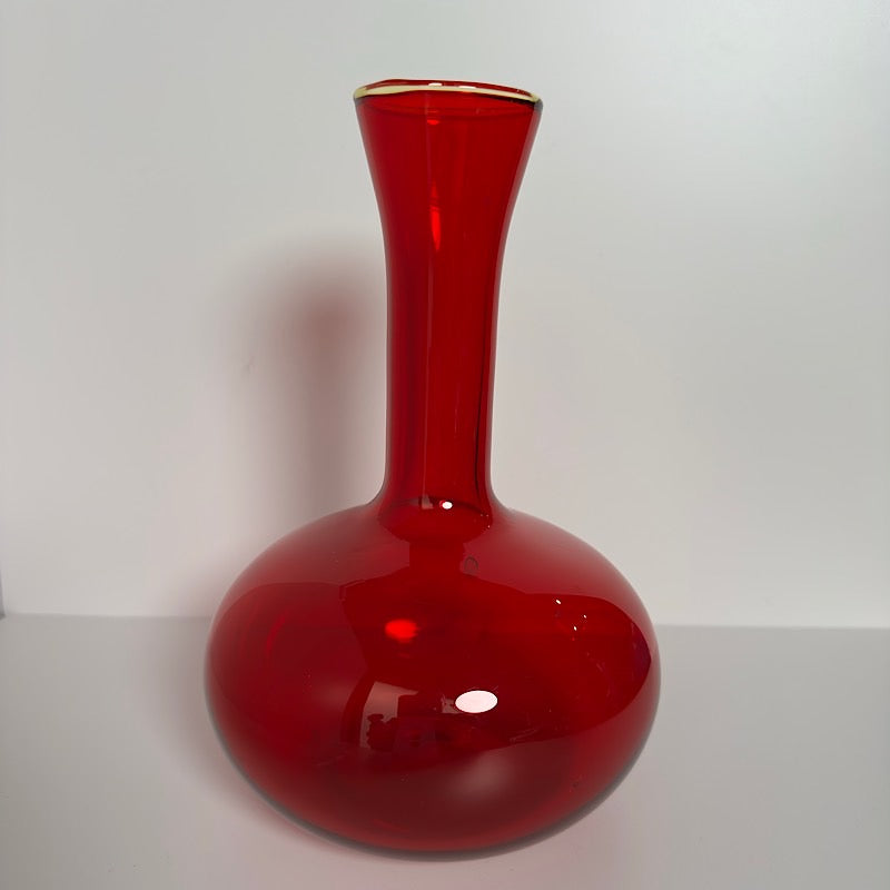 Red Art Glass Vase - Cadmium Glow