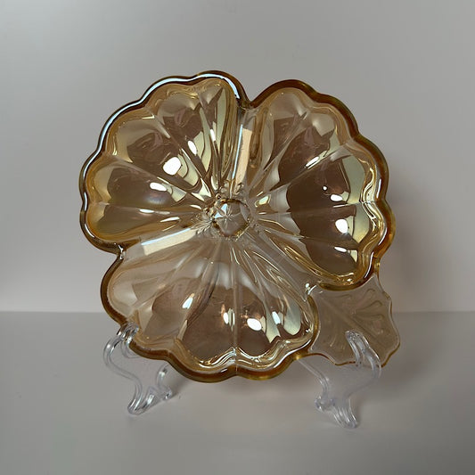 Jeannette Glass Marigold Carnival Trinket Dish