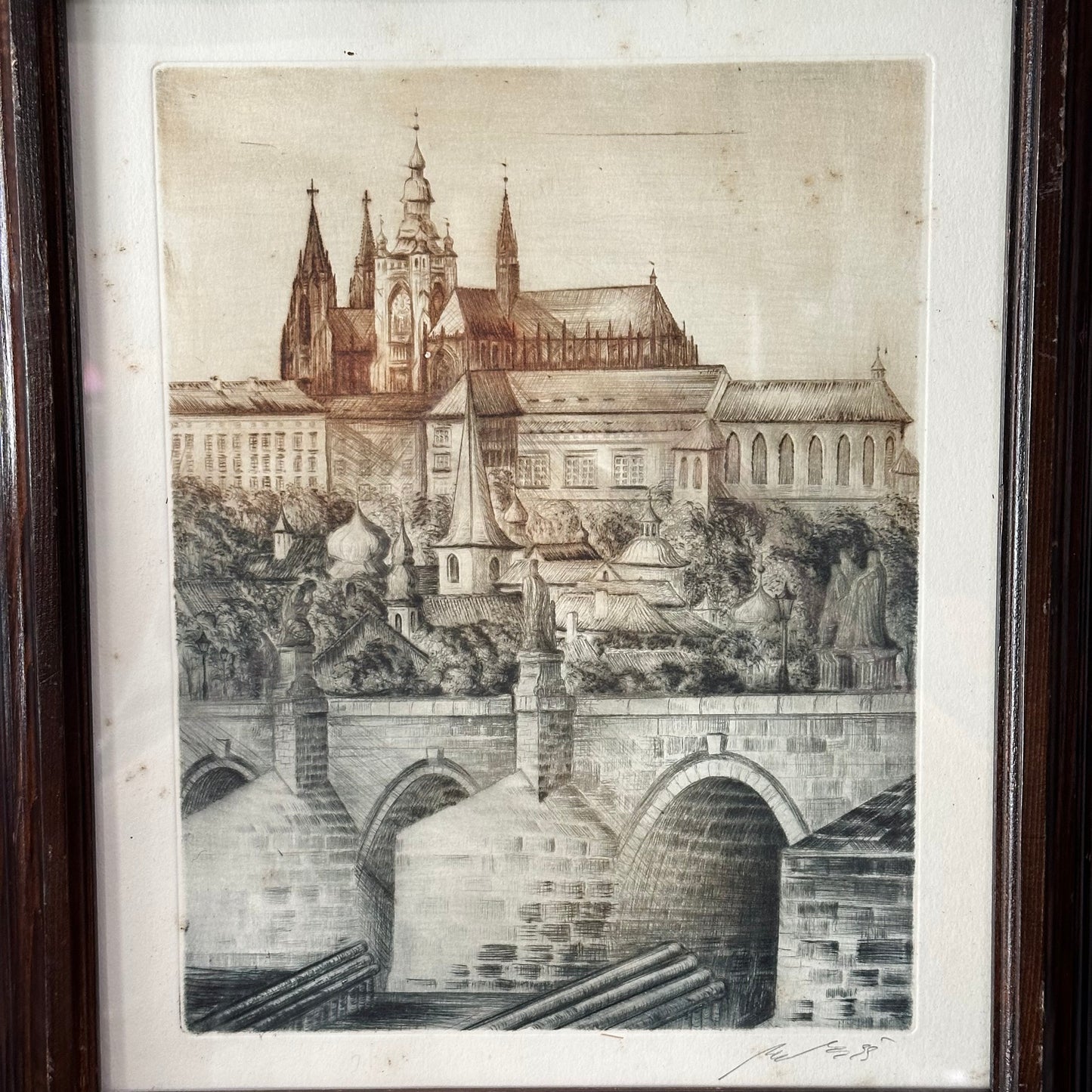 Signed Art Old Cathedral