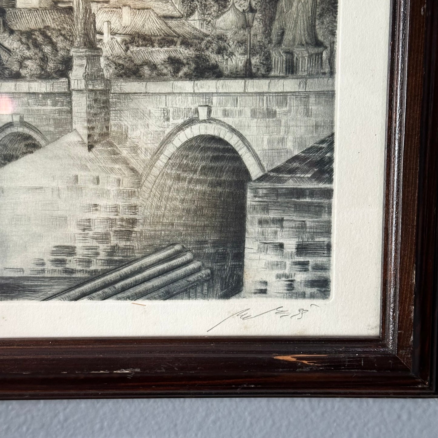 Signed Art Old Cathedral