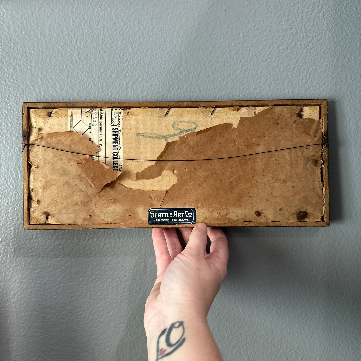 Vintage Mission San Juan Capistrano California Etching in Wood Frame