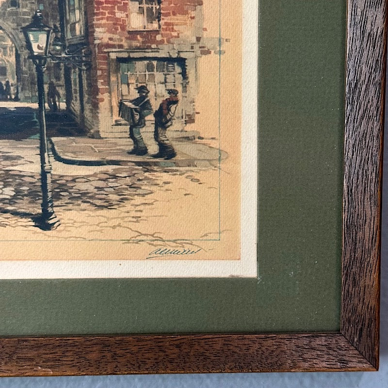 Vintage Etching by Al Mattel MCM Signed