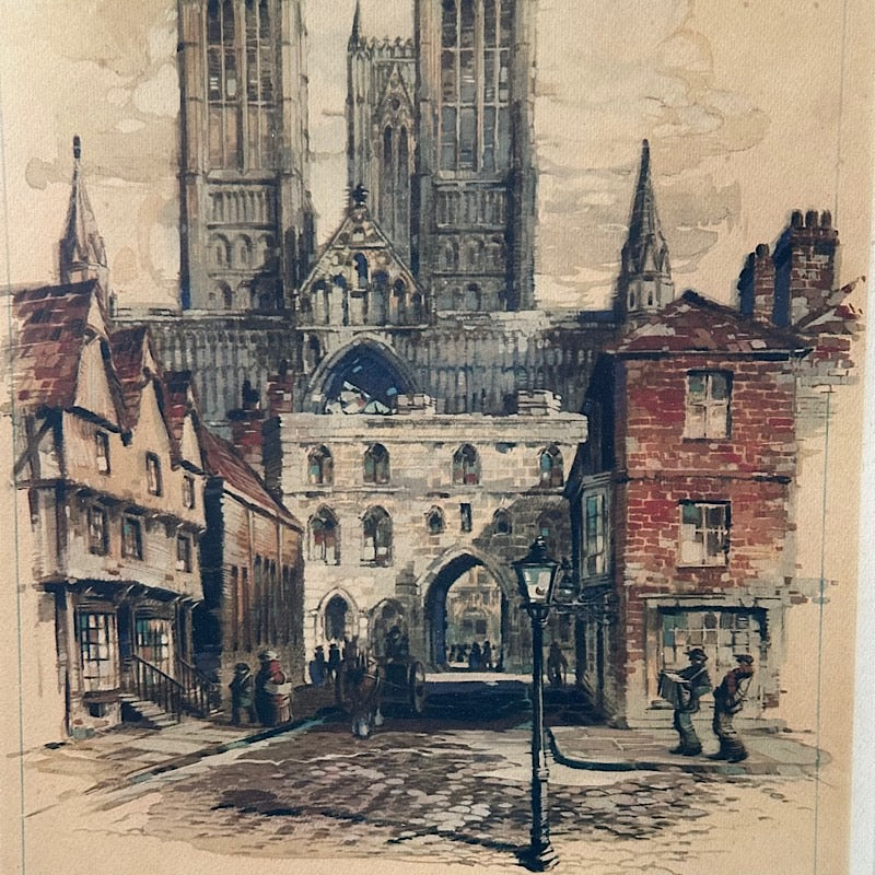 Vintage Etching by Al Mattel MCM Signed