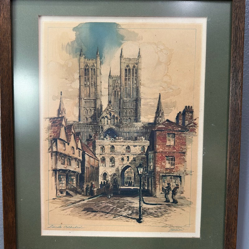 Vintage Etching by Al Mattel MCM Signed