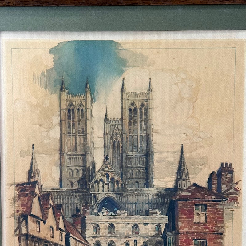 Vintage Etching by Al Mattel MCM Signed