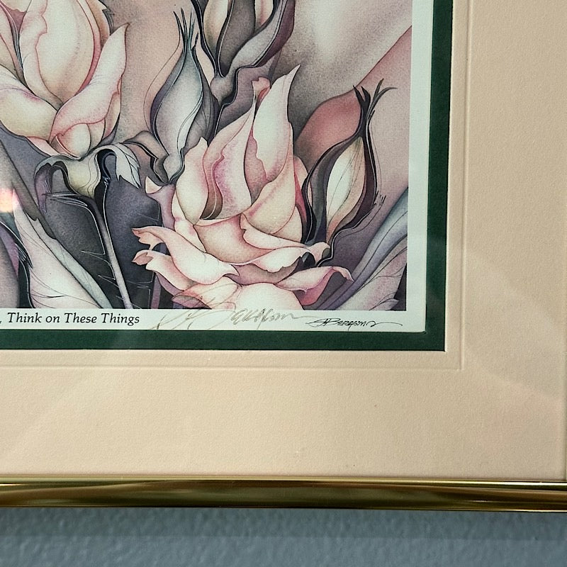 "Whatever is Beautiful, Think on These Things" Print by Jody Bergsma Signed