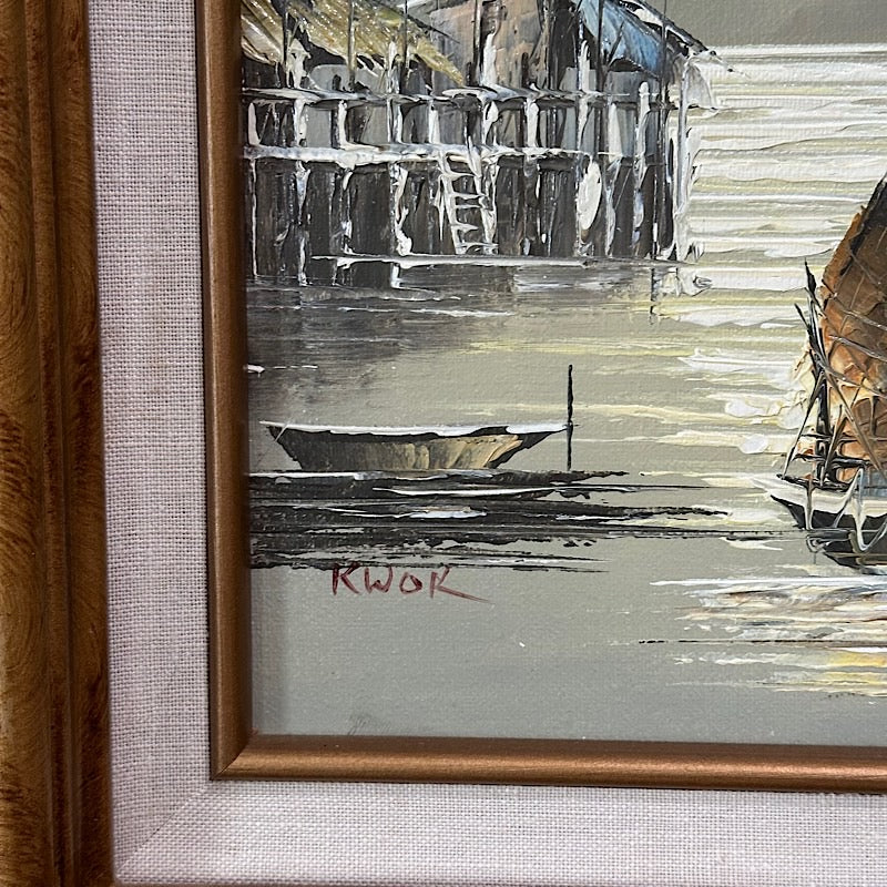 Sailboat Oil Painting - Signed
