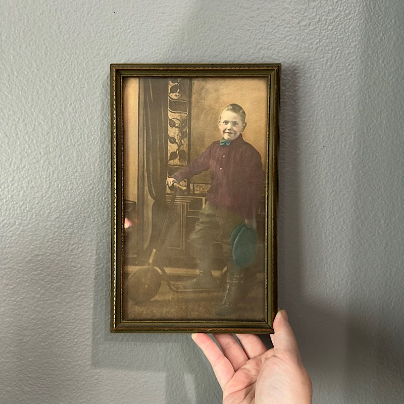 Very Old Portrait in a Wood Frame