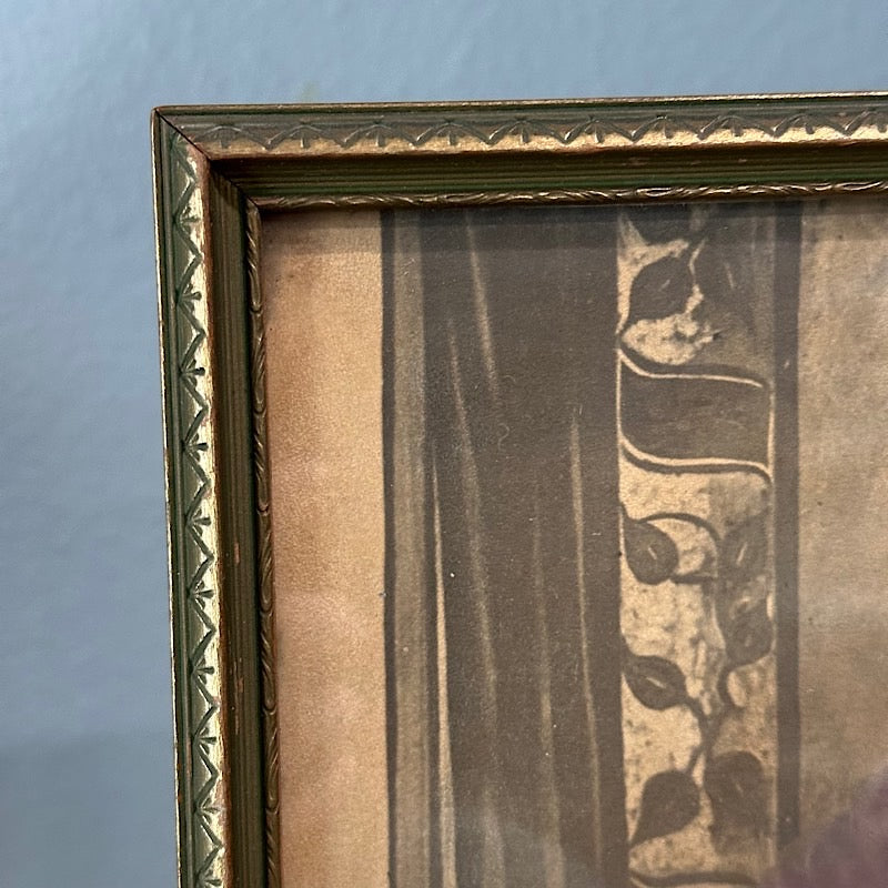 Very Old Portrait in a Wood Frame