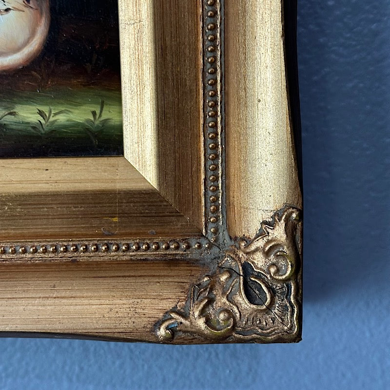 Vintage Handpainted King Charles Puppies by Robert Grace