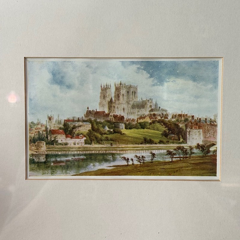 Vintage York Minster Print by EW Haslehust