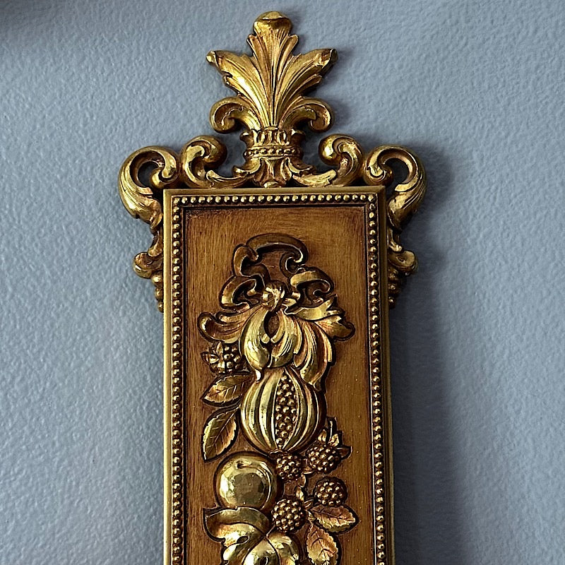 Fruit Gold-Tone Resin Vintage Art by Dart