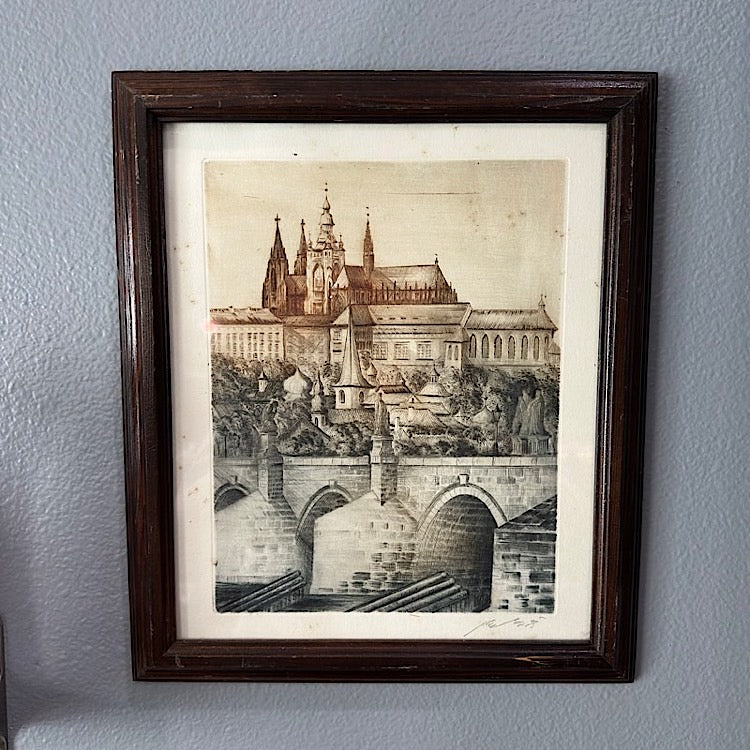 Signed Art Old Cathedral