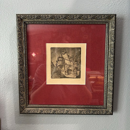 Paris - Hotel De Sens Signed Etching