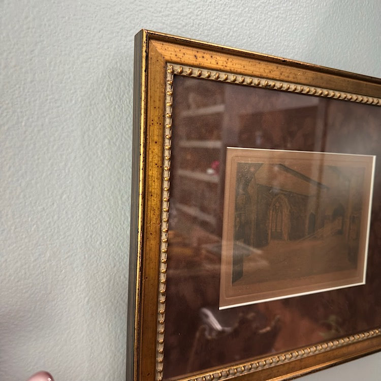 Antique The Beauchamp Tower London Signed Etching