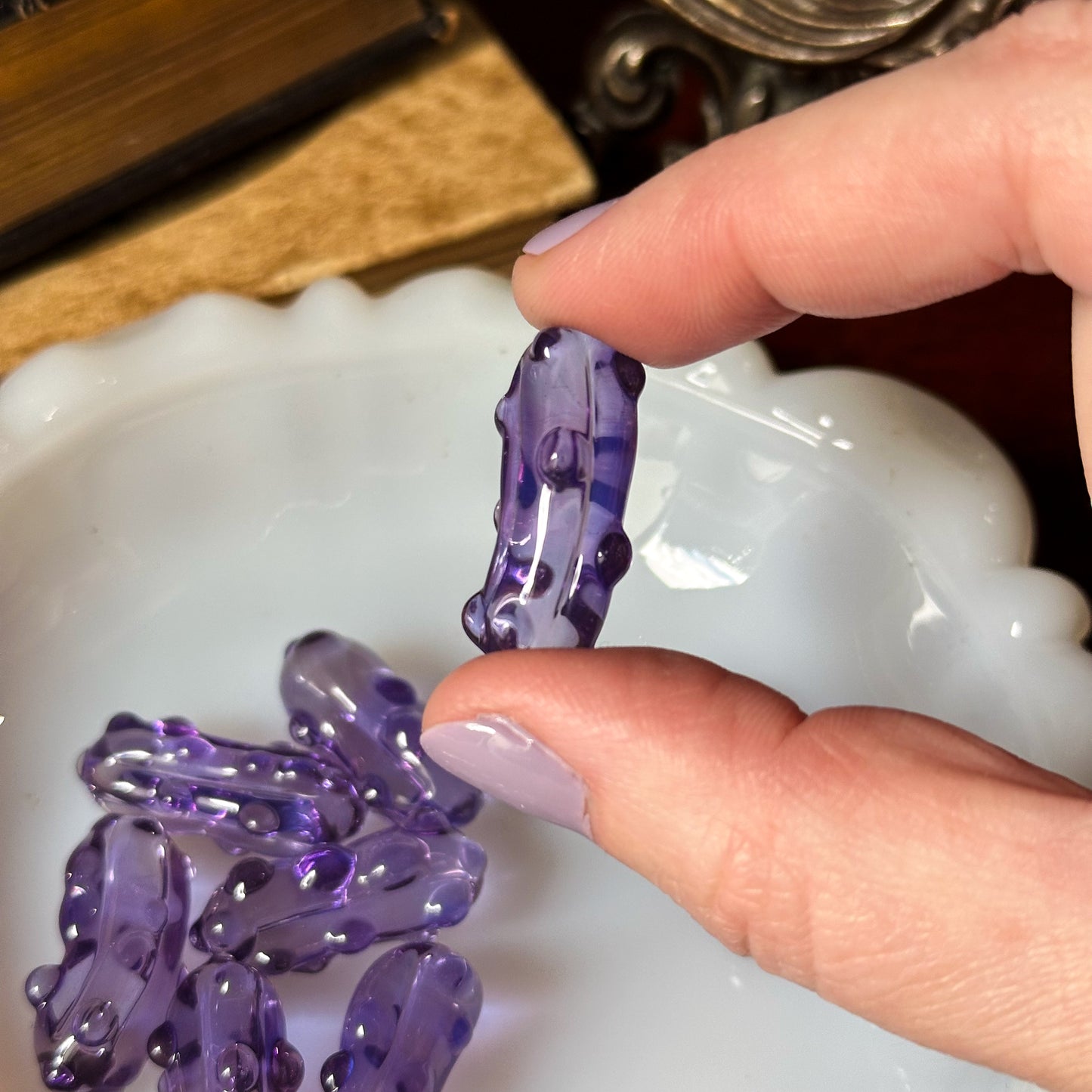 Indigo Mini Glass Pickle