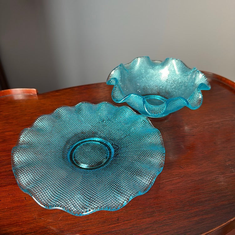 Colony Aqua Bowl & Plate Set