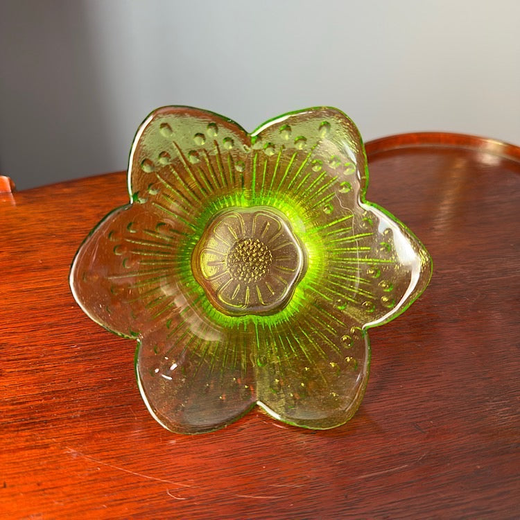 Cute Green Flower Trinket Bowl
