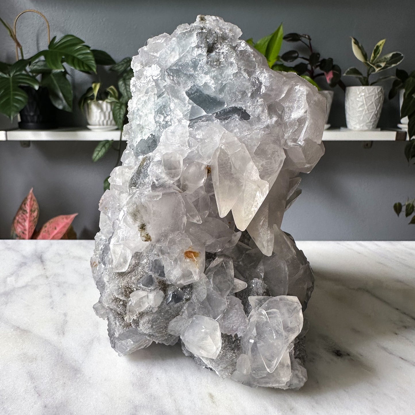 Sugar Fluorite + Calcite Cluster