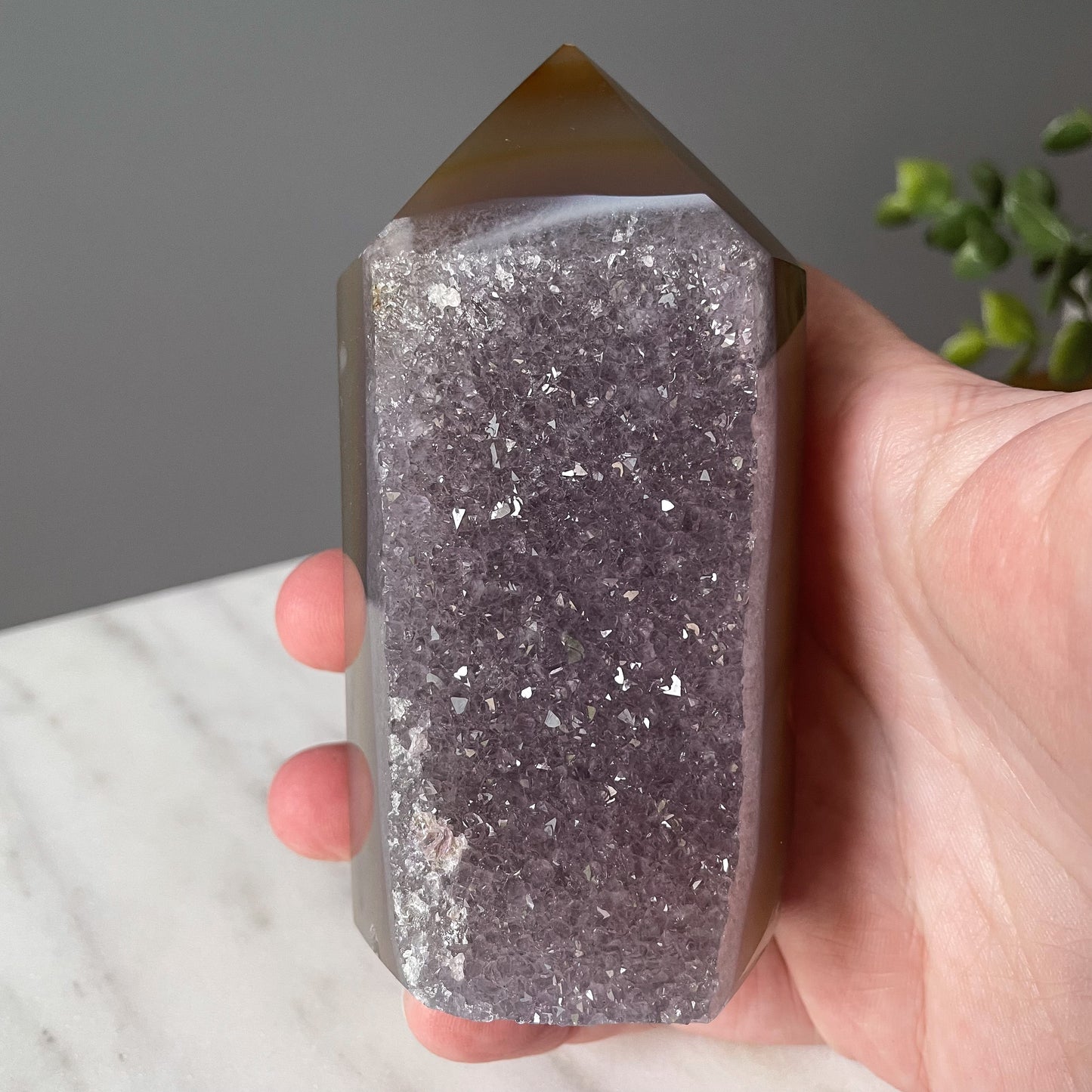 Druzy Agate Tower