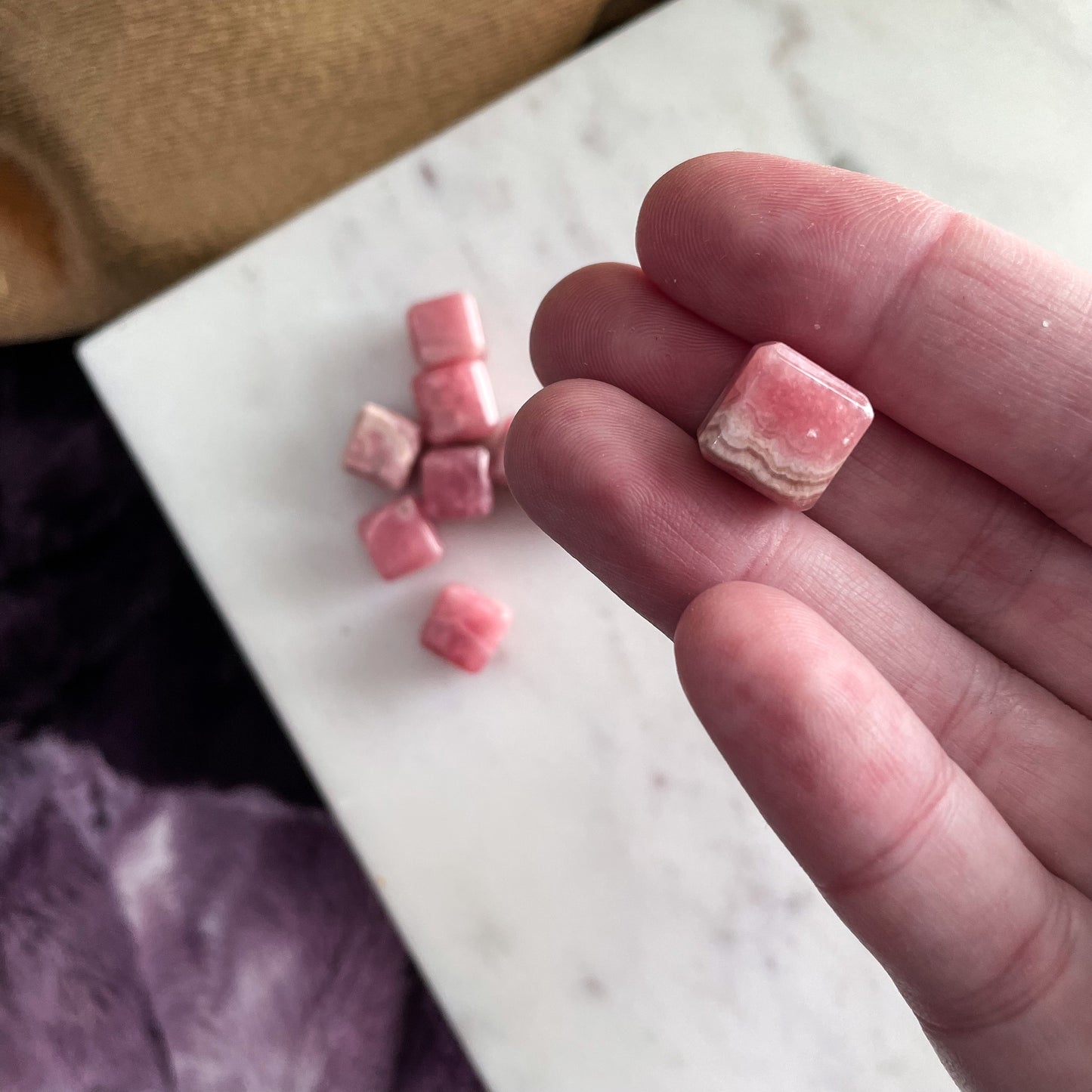 Rhodochrosite Mini Cube