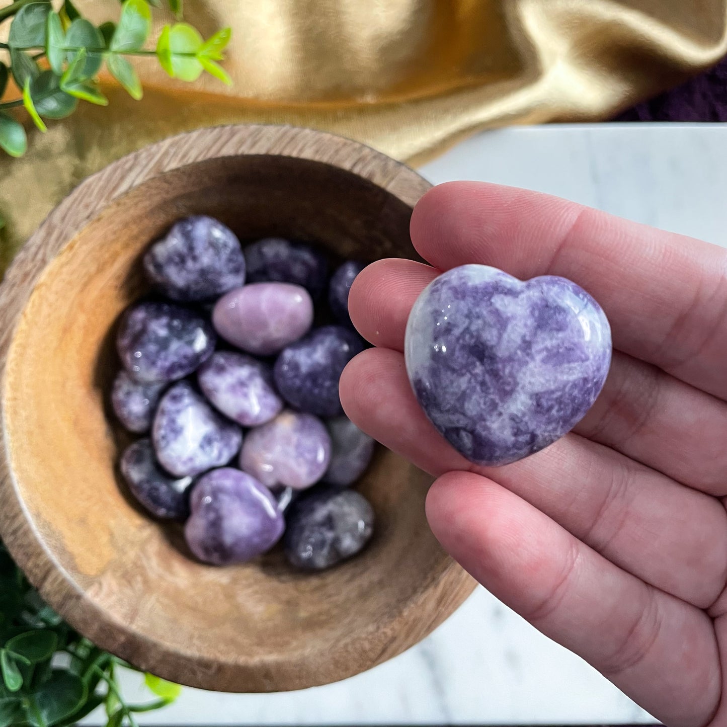 Lepidolite Small Heart