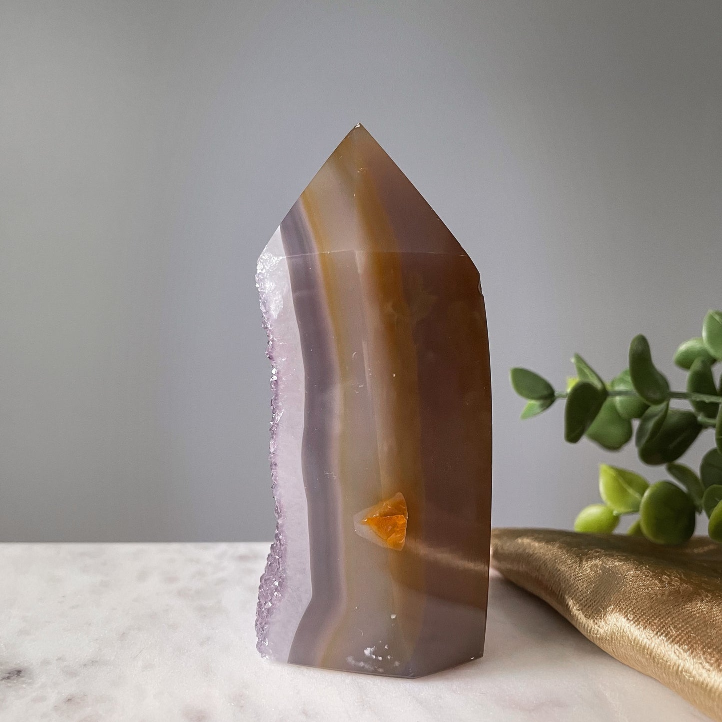 Druzy Agate Tower