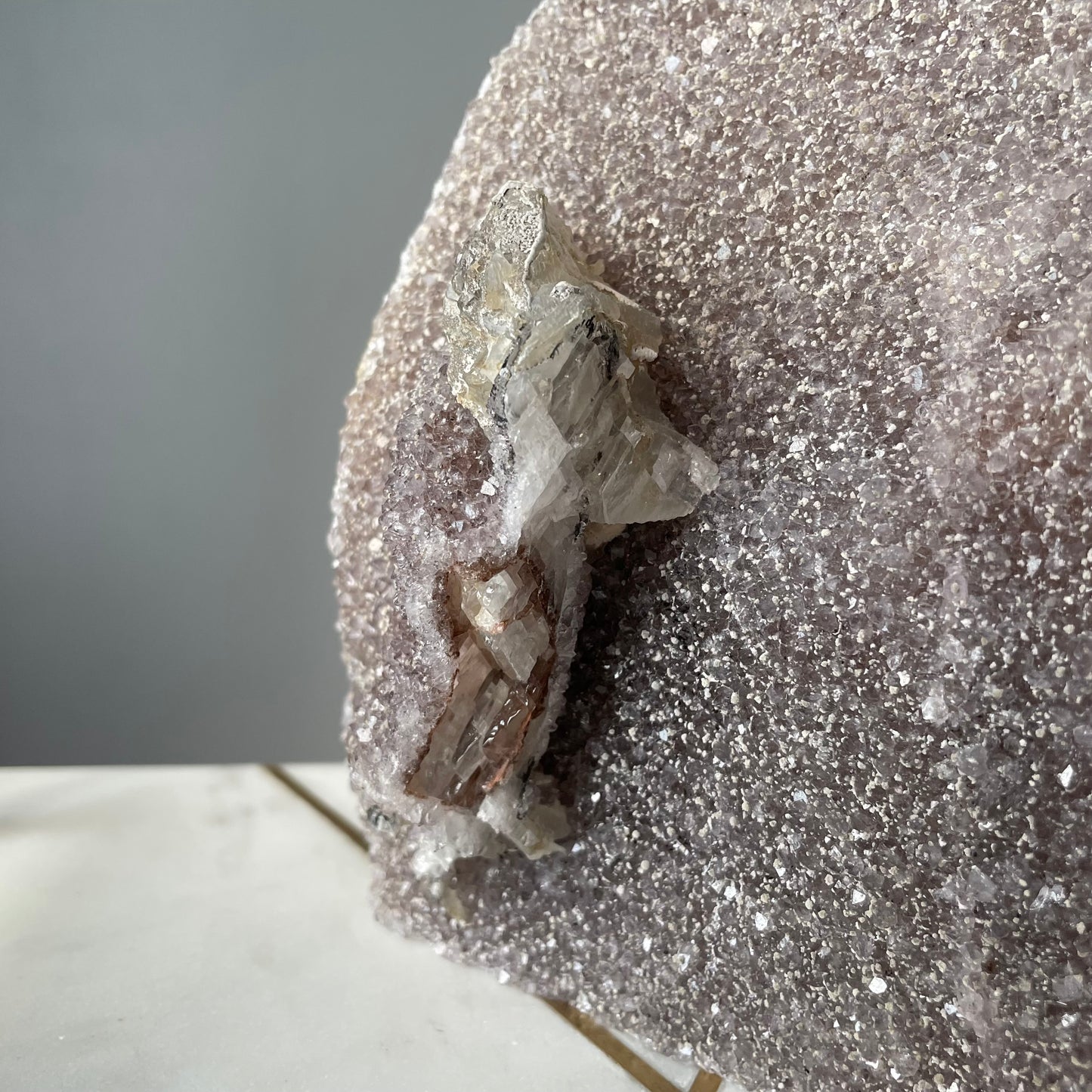 Amethyst with Calcite Cut Base