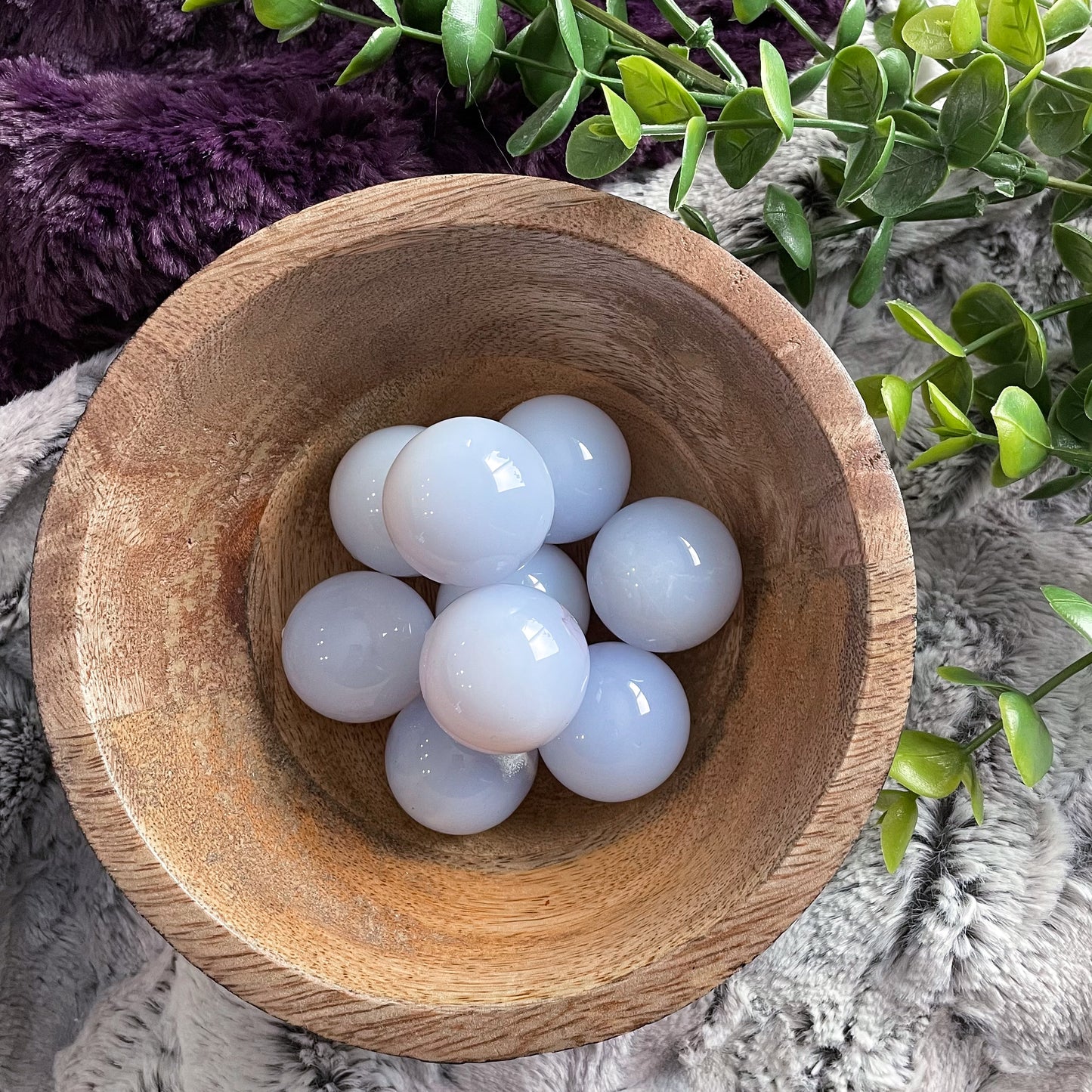 Blue Chalcedony Small Sphere