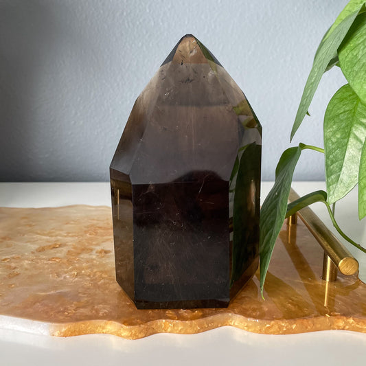 Rutile Smokey Quartz Tower