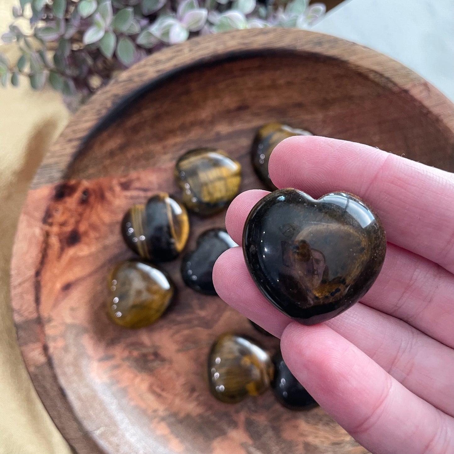 Tigers Eye Small Heart