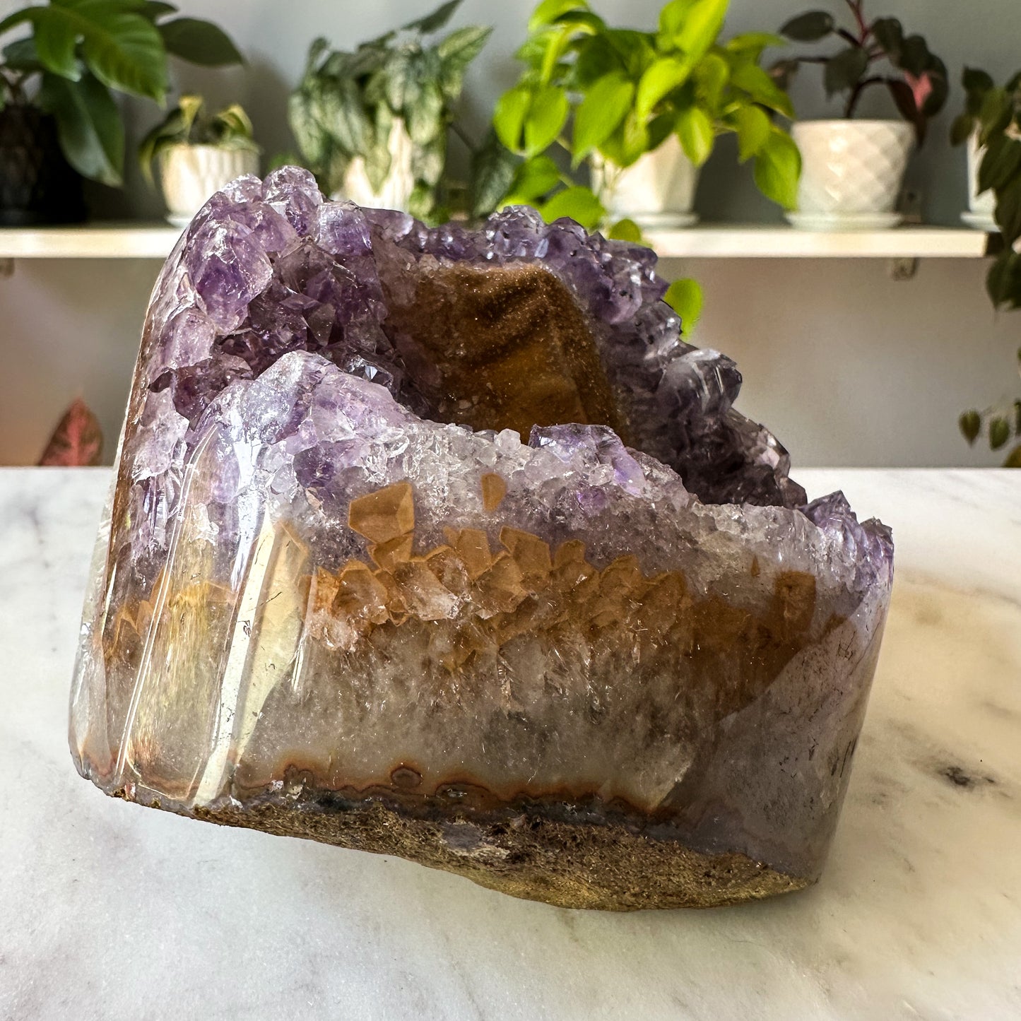 Amethyst after Calcite Pseudomorph