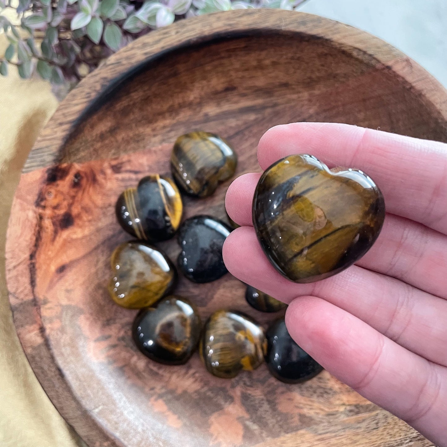 Tigers Eye Small Heart