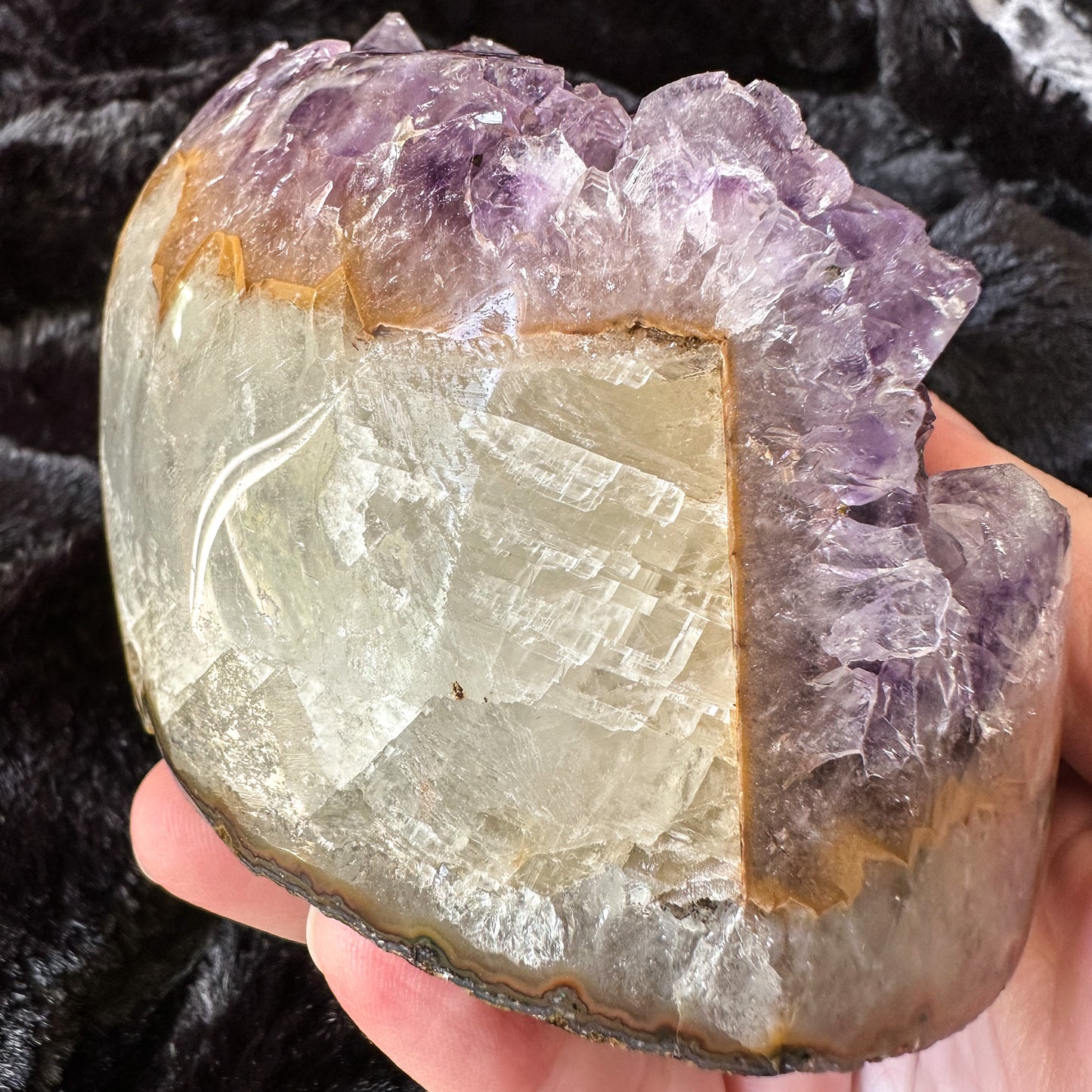 Amethyst after Calcite Pseudomorph